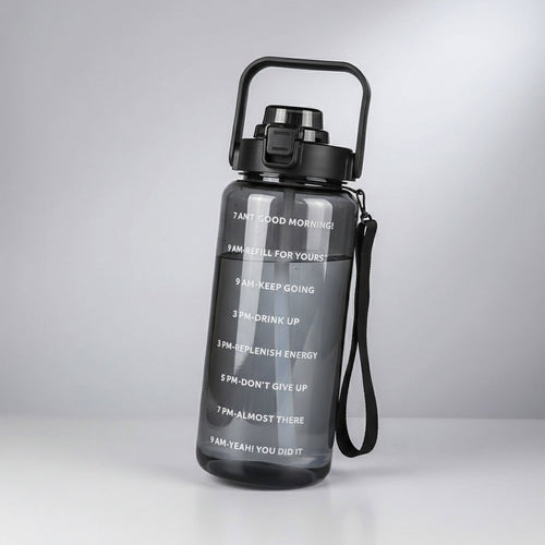 Active Hydration | 2L Water Bottle with Straw & Time Markers | Lightweight Design for Daily Hydration Goals 0