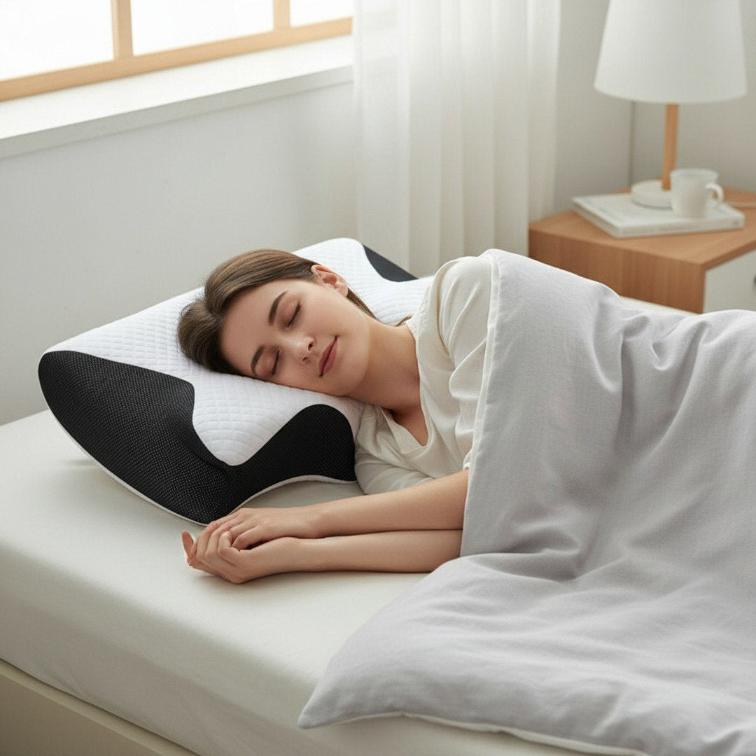 Ergonomic Memory Foam Pillow | Butterfly Design for Neck Pain Relief | Adaptive Support for Restorative Sleep 8
