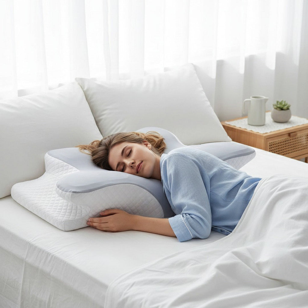 Health Pur | Ergonomic Memory Foam Pillow with Adjustable Height | Ideal Pillow for Neck Pain Relief 4