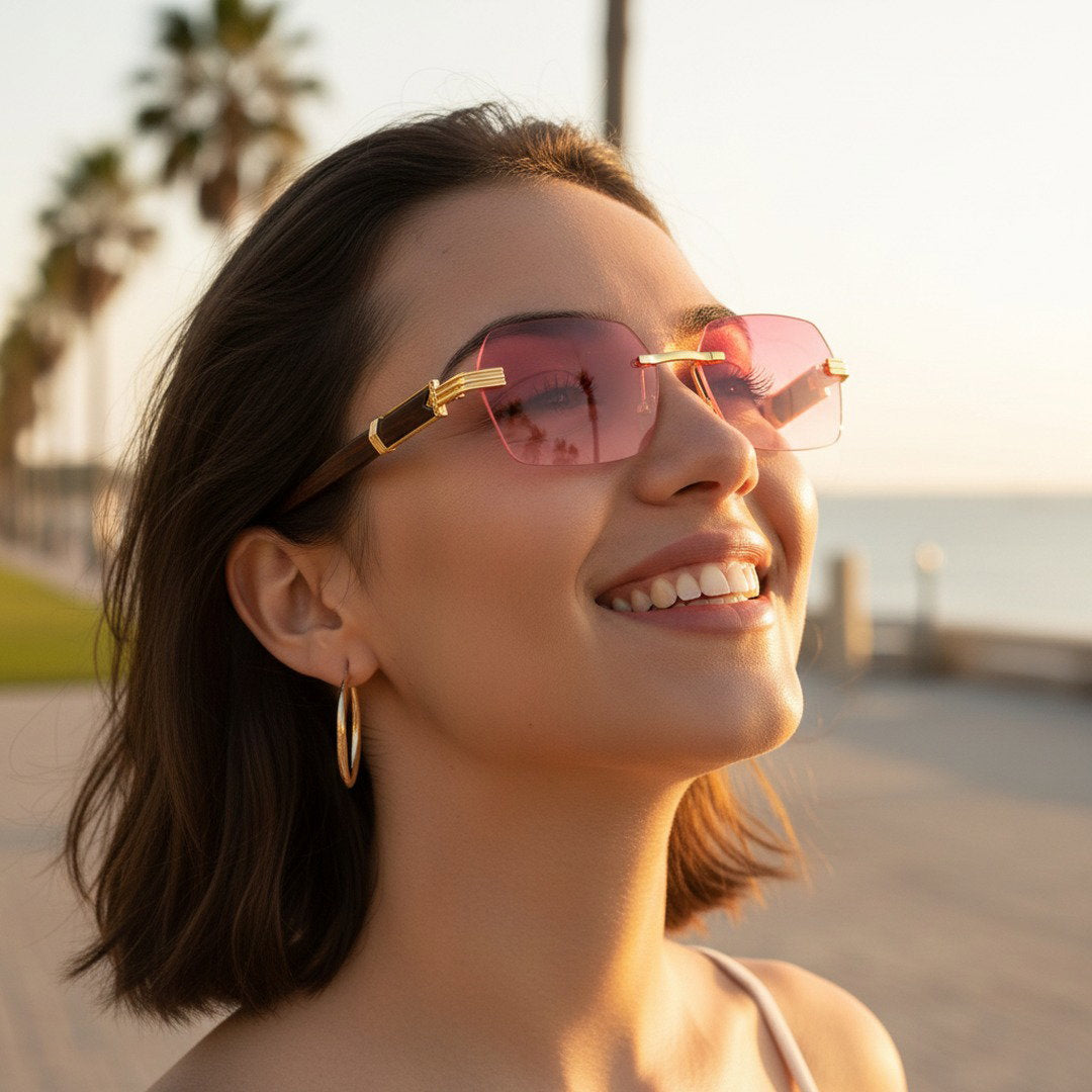 Verro Collection | Rimless Sunglasses with Rectangular Lenses | Stylish Accessory for Modern Elegance 3