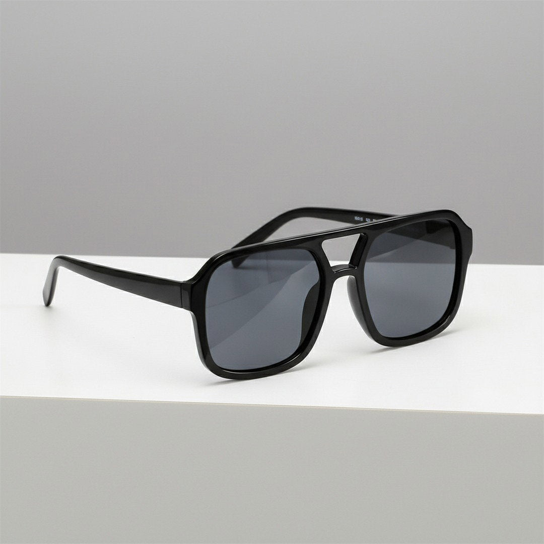 Vintage Oversized Square Frame Sunglasses with UV400 Protection | Stylish Design for Eye Safety 0