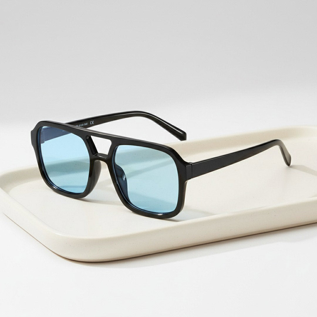 Vintage Oversized Square Frame Sunglasses with UV400 Protection | Stylish Design for Eye Safety 0