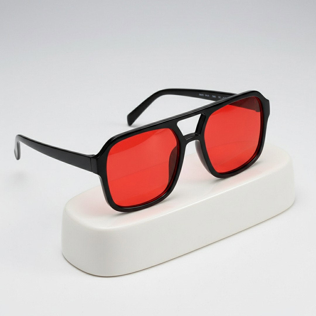 Vintage Oversized Square Frame Sunglasses with UV400 Protection | Stylish Design for Eye Safety 0