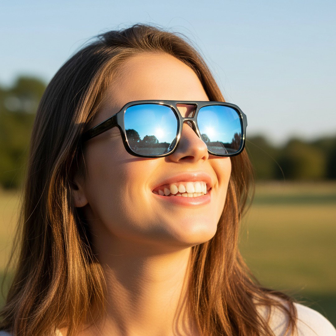 Vintage Oversized Square Frame Sunglasses with UV400 Protection | Stylish Design for Eye Safety 0