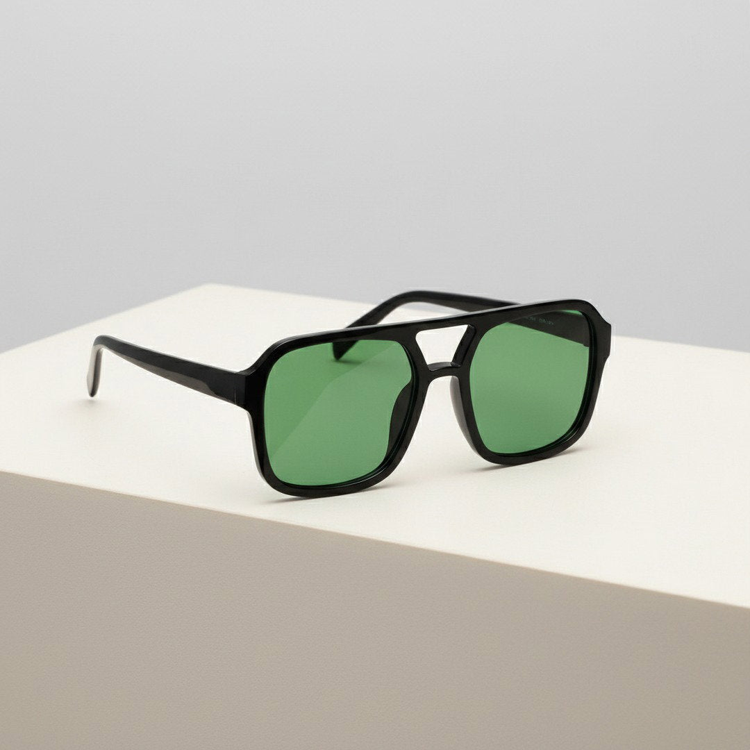 Vintage Oversized Square Frame Sunglasses with UV400 Protection | Stylish Design for Eye Safety 0